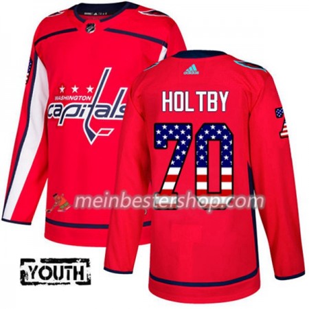 Washington Capitals Braden Holtby 70 Adidas 2017-2018 Rot USA Flag Fashion Trikot Authentic - Kinder Washington Capitals Braden Holtby 70 Adidas 2017-2018 Rot USA Flag Fashion Trikot Authentic - Kinder